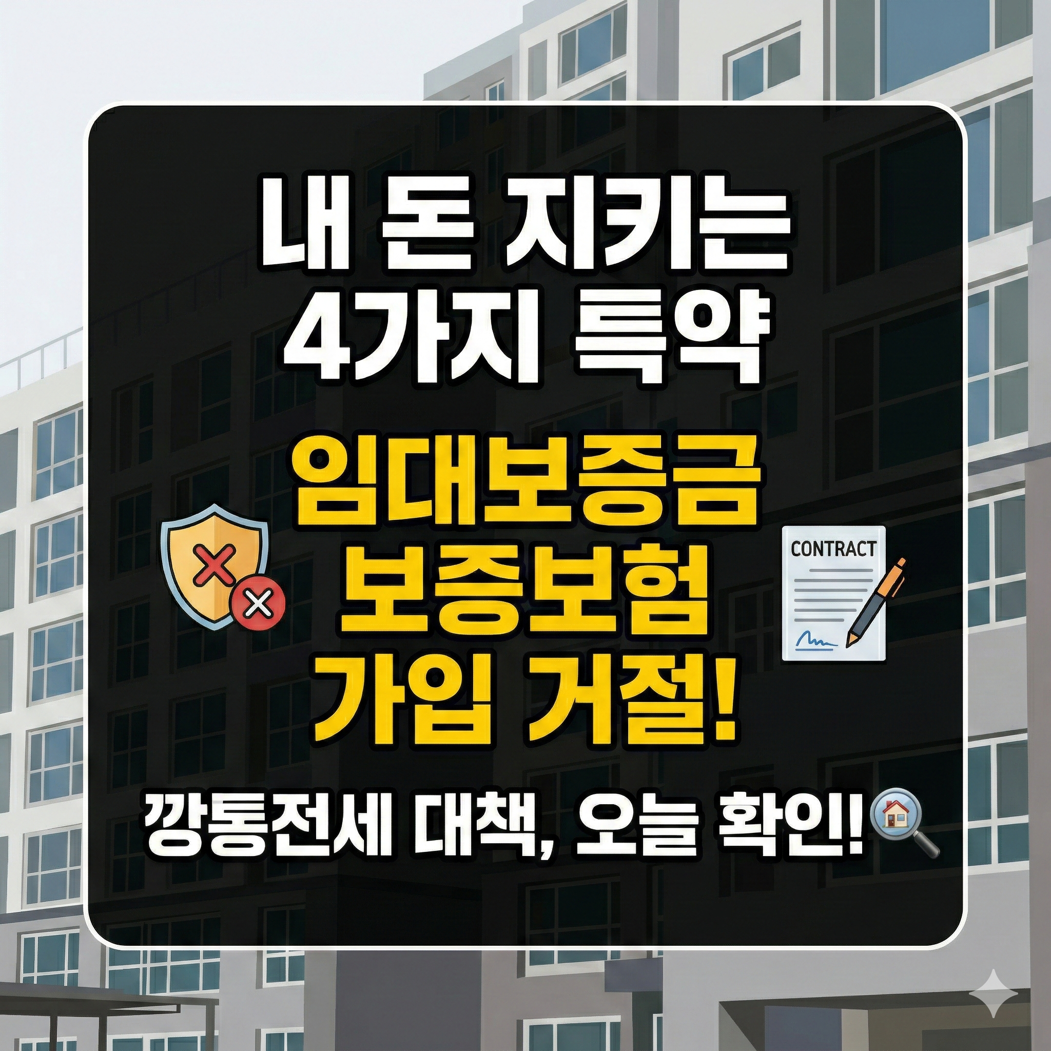 임대보증금 보증보험 가입 불가 시 대처법