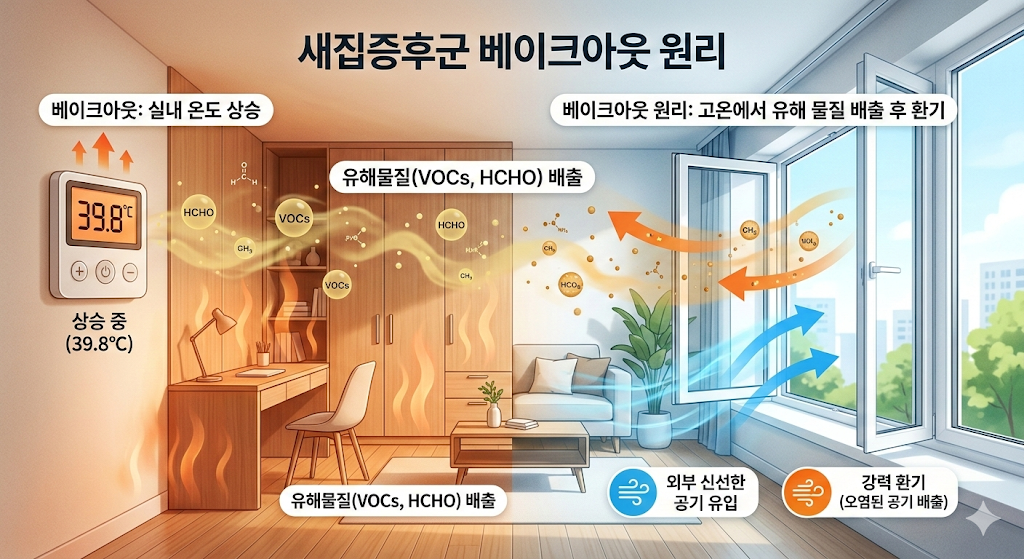 새집증후군 베이크아웃 원리